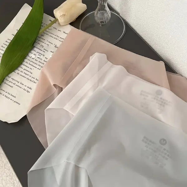 Ultra Thin Ice Silk Panties for Women - Leak Proof Non-Marking Invisible Breathable Sexy Briefs