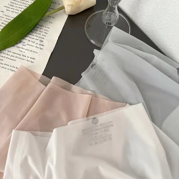 Ultra Thin Ice Silk Panties for Women - Leak Proof Non-Marking Invisible Breathable Sexy Briefs