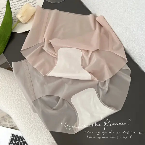 Ultra Thin Ice Silk Panties for Women - Leak Proof Non-Marking Invisible Breathable Sexy Briefs