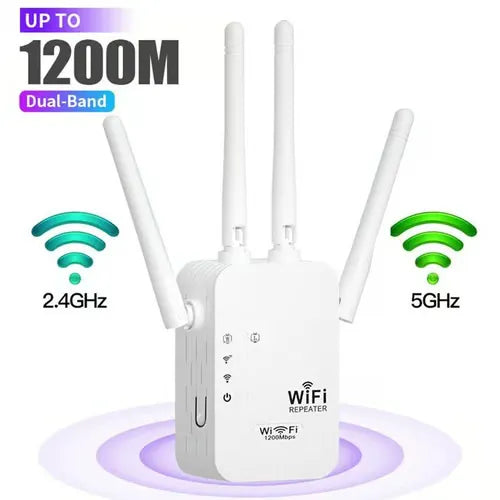 đĽHOT SALE 49% OFFâ¨WiFi Extender 2025, 1200Mbps Dual Band (5GHz/2.4GHz) Signal Booster