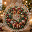 🎄Christmas Pearl Diamond Art Hanging Ornament Kit | Luxury Flocked Canvas with Scratch-Resistant Non-Fading Pearl Beads DIY Handmade Holiday Hanging Decor 🎅💎