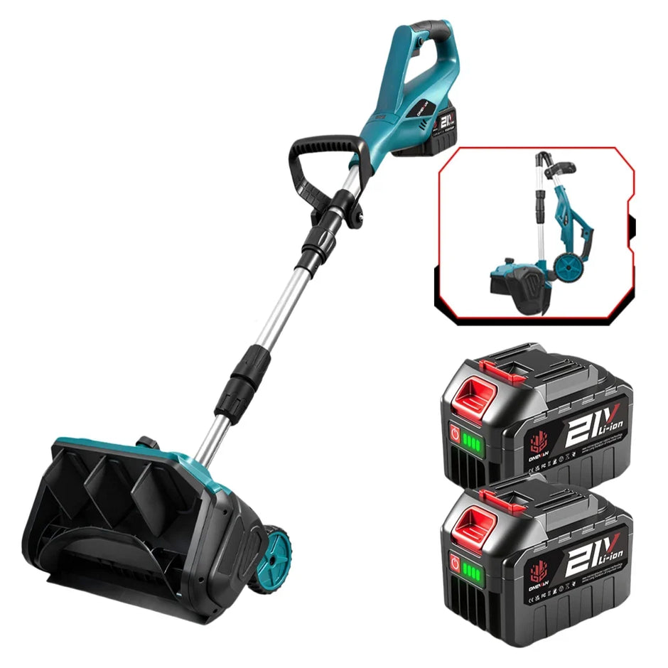 52.8" Brushless Cordless Snow Shovel Foldable with Wheels | For Makita 18V Battery