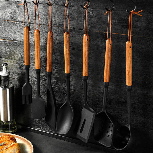 🔥🔥Multi-function Spoon✨ 2-in-1 BPA-Free Kitchen Spoon (Acacia Wood Handle)🌿