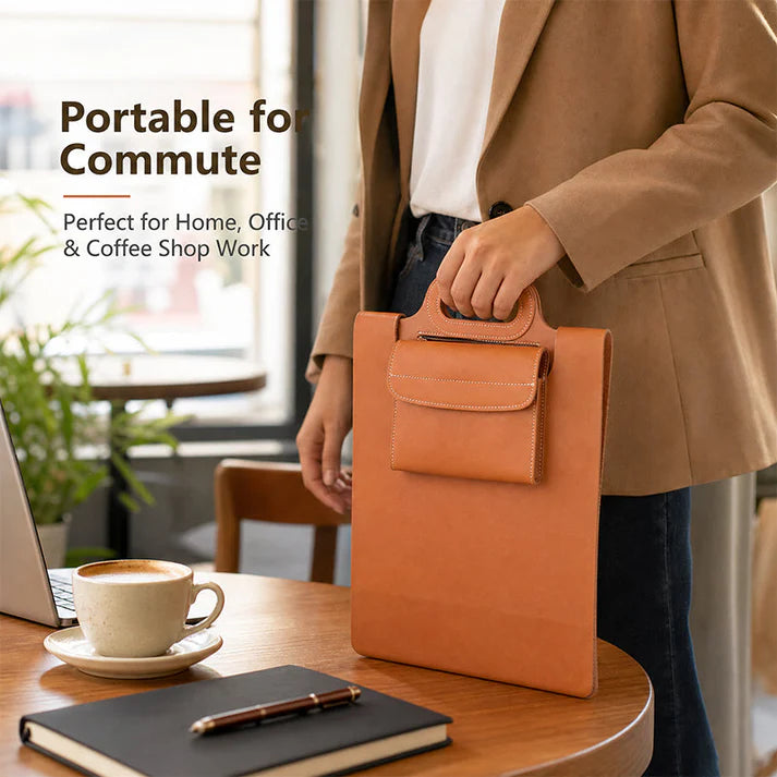 Homegood™ 3-in-1 Wireless Charging Premium Laptop Sleeve – 15W Multi-Device Charging Pad, Built-in Ergonomic Stand & Mouse Pad (Fits up to 16