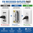 🛠 Outlet Repair Spacers – Easy Fix for Loose, Crooked & Recessed Outlets