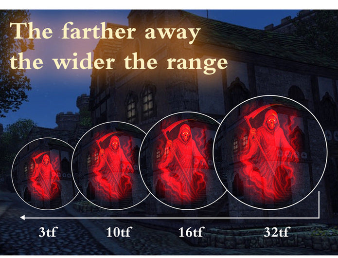32FT HD Halloween Projector Light – 10 Spooky Patterns