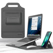 Homegood™ 3-in-1 Wireless Charging Premium Laptop Sleeve – 15W Multi-Device Charging Pad, Built-in Ergonomic Stand & Mouse Pad (Fits up to 16