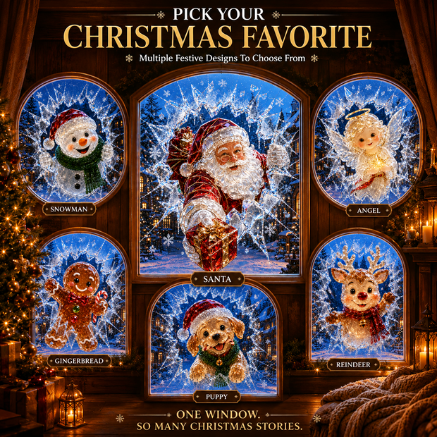 70% OFF – Crystal Christmas Break-In Window Decal