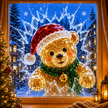 🔥Limited time 70% OFF -✨🎄Crystal Christmas Break-In Window Decal — 3D Shattered-Glass Holiday Window Decoration