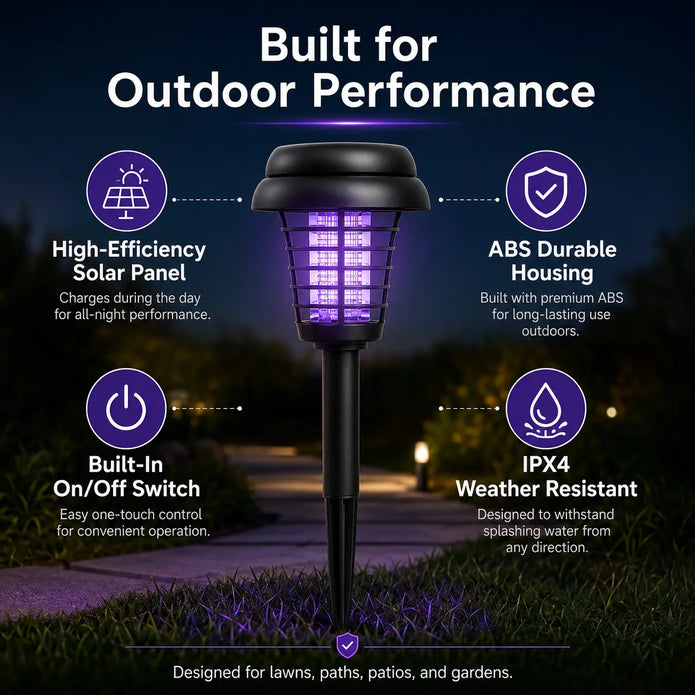 ☀️ Solar Mosquito Zapper | 2-in-1 Bug Killer & Yard Light 🦟