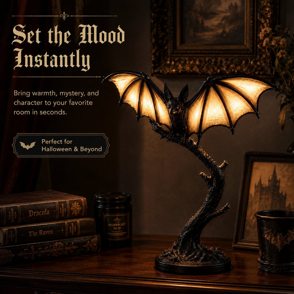 🔥Halloween Promotion - Lichtgevende vleermuis-tafellamp 🦇