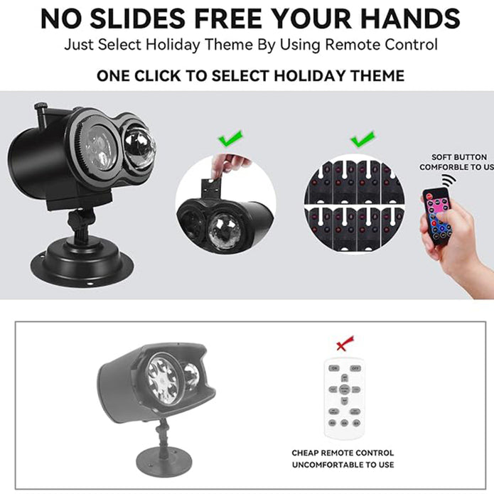 32FT HD Halloween Projector Light – 10 Spooky Patterns