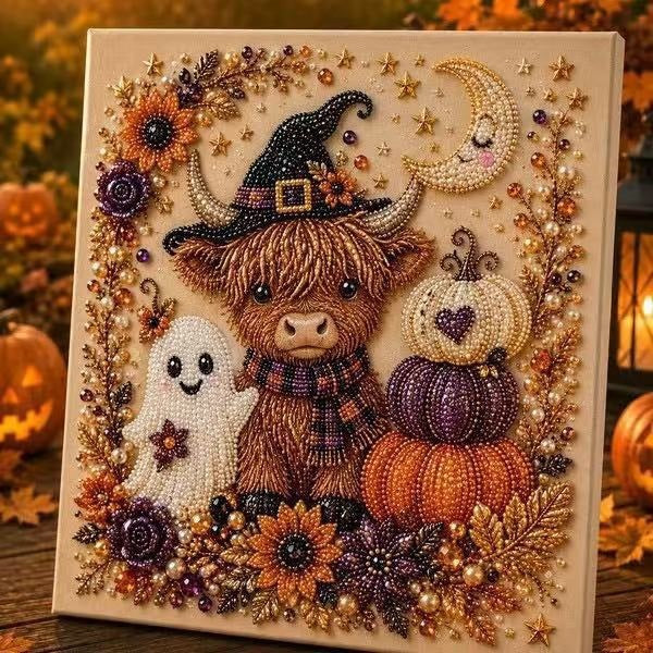 Spooky Cute Ghost Pearl Diamond Painting Kit – 8