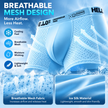 🧊 Men's Ice Silk Cooling Boxer Briefs 6-Pack | Breathable Mesh Comfort Underwear