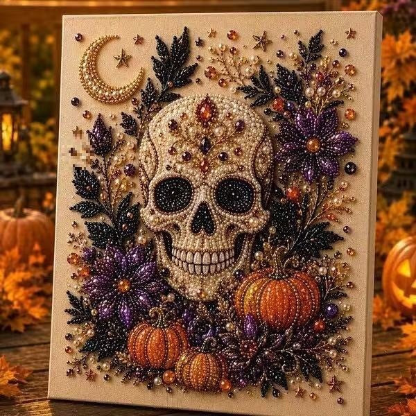 Spooky Cute Ghost Pearl Diamond Painting Kit – 8