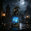 🔥Halloween Promotion - Gothic Dragon LED Crystal Ball Lamp for Dark Aesthetic Decor🐉