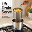 🔥🍟 Personal Mini Deep Fryer Set – Stainless Steel Pot with Lift-Out Draining Basket & Food Tongs