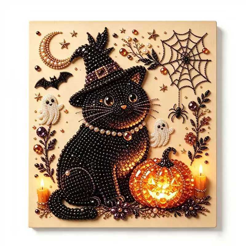 Spooky Cute Ghost Pearl Diamond Painting Kit – 8