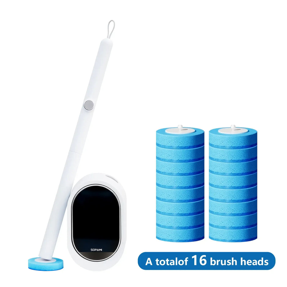 Toilet Scrubber Kit with Self-Cleaning Disposable Pads – No Pre-Rinse, No Mess, No Odor , Simplifies Bathroom Hygiene