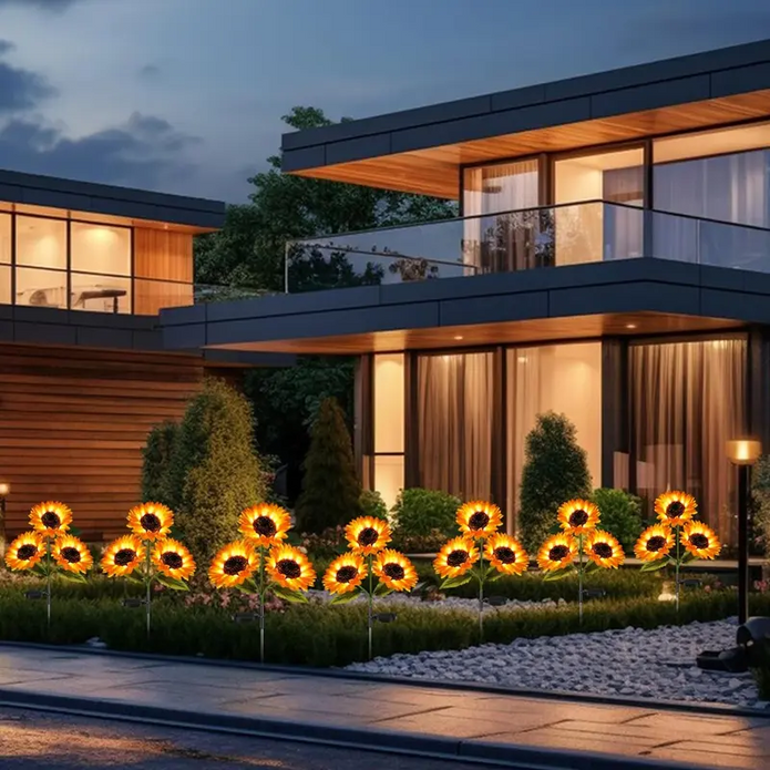 Solar LED Sunflower Garden Lights – 29.6 Inch / 74 cm