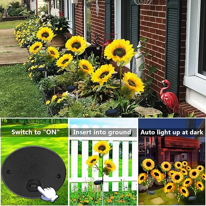 🌻Mother's Day Sale 49% OFF- 🌞Solar LED Sunflower Garden Lights-29.6inch/74cm