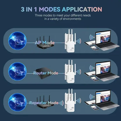 🔥HOT SALE 49% OFF✨WiFi Extender 2025, 1200Mbps Dual Band (5GHz/2.4GHz) Signal Booster