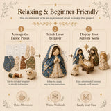 ✨ DIY Patchwork Nativity Scene Sewing Kit