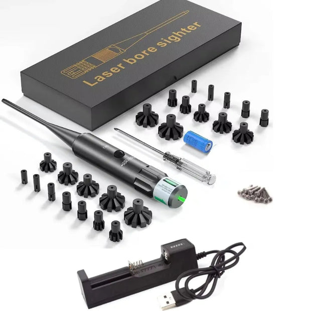Laser Bore Sighter Kit For .177-.78 Caliber Handguns, Rifles & Shotguns w/ Battery