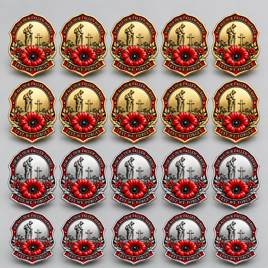 Limited Edition Red Poppy Remembrance Brooch – For All Our Fallen Heroes