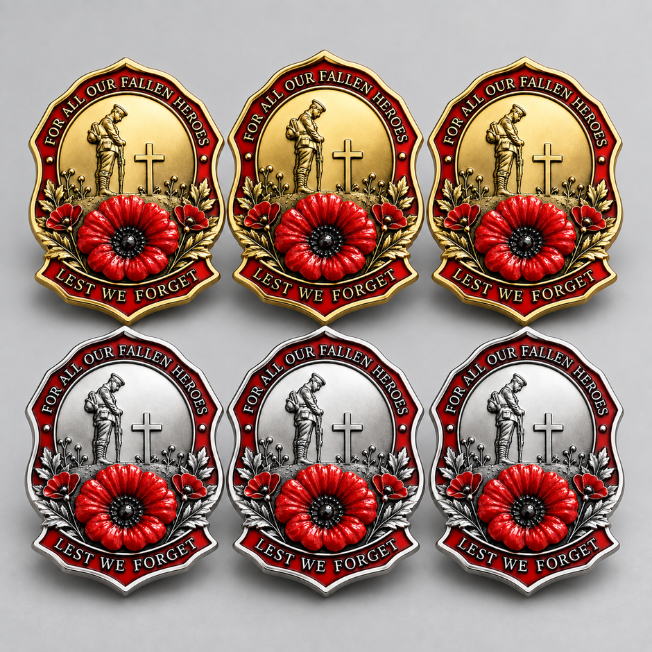 Limited Edition Red Poppy Remembrance Brooch – For All Our Fallen Heroes