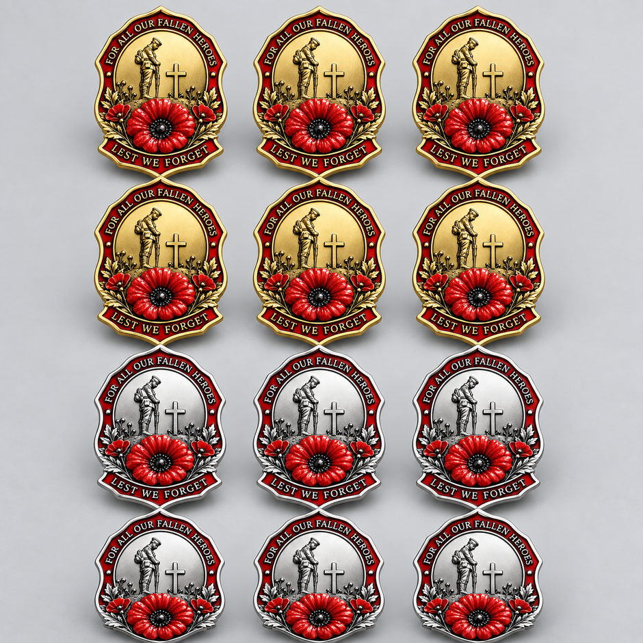 Limited Edition Red Poppy Remembrance Brooch – For All Our Fallen Heroes
