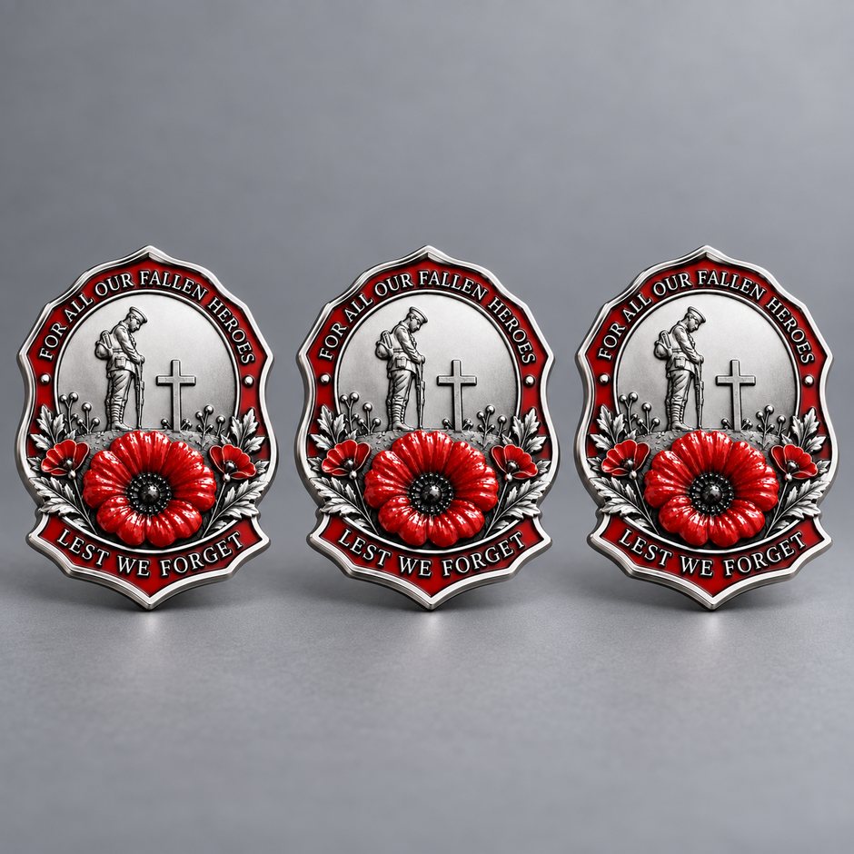Limited Edition Red Poppy Remembrance Brooch – For All Our Fallen Heroes