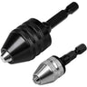 2-Piece Keyless Drill Chuck Adapter Set – 1/4′′ Hex Quick Change (0.3-8mm) for Impact Drivers & Power Tools