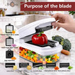 🏆Flash Sale⚡🥕 Professional Vegetable Chopper – 7-in-1 Multi-Cutter with Dishwasher-Safe Blades!
