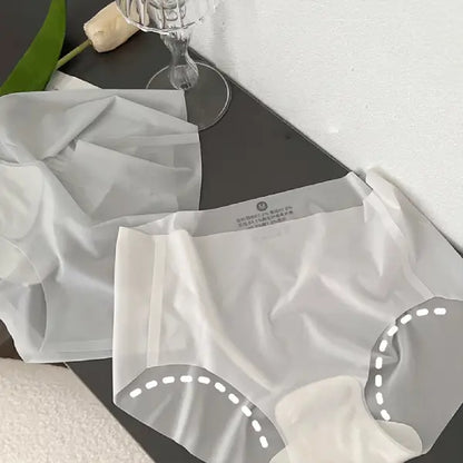 Ultra Thin Ice Silk Panties for Women - Leak Proof Non-Marking Invisible Breathable Sexy Briefs