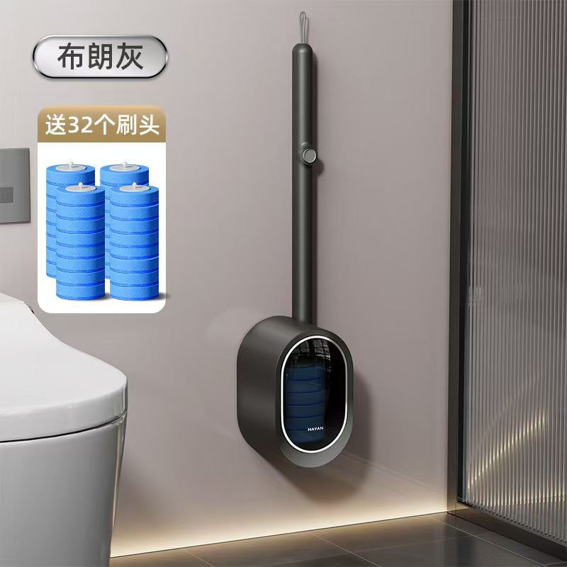 Toilet Scrubber Kit with Self-Cleaning Disposable Pads – No Pre-Rinse, No Mess, No Odor , Simplifies Bathroom Hygiene