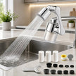360° Swivel Faucet Filter Set with 3 Replacement Cartridges