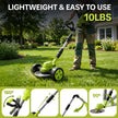 3-in-1 Cordless Lawn Mower with 2×21V Batteries, German Quality Lightweight Grass Trimmer & Edger for Small to Medium Gardens