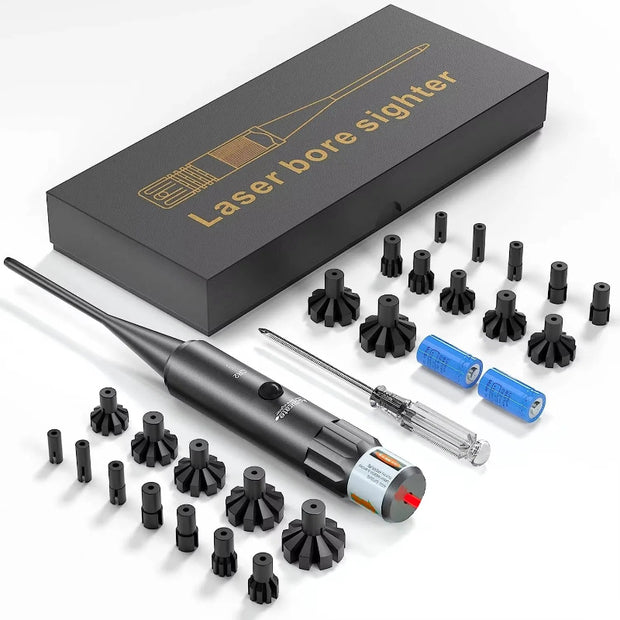 Laser Bore Sighter Kit For .177-.78 Caliber Handguns, Rifles & Shotguns w/ Battery