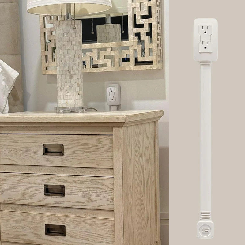 Power socket swivel extender