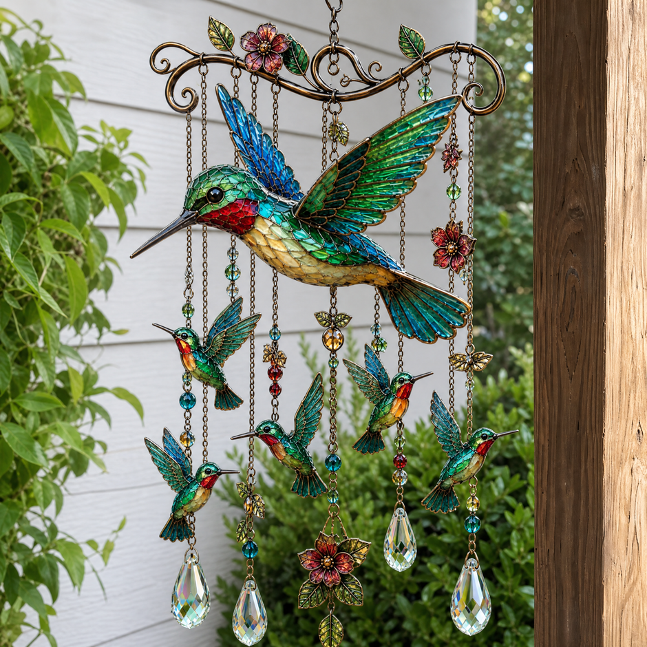 ⚡Last Day 50% OFF 🐦 Graceful Hummingbird Wind Chime 🎐 Add Beauty to Every Breeze