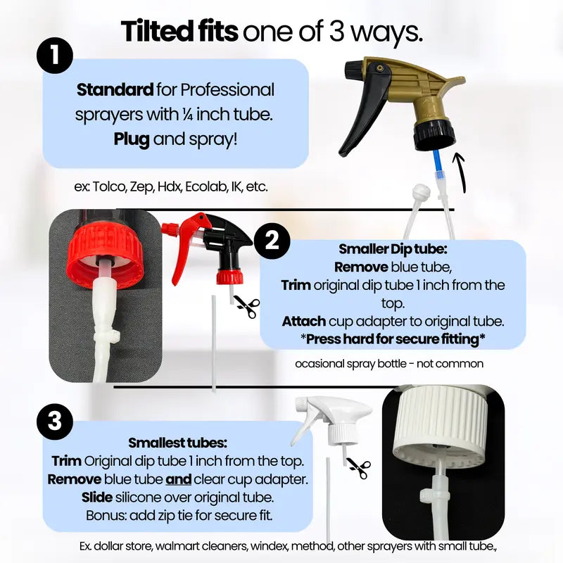 🔥LAST DAY 50% OFF - 🌟💦 3-Pack Universal Fit 360° Spray Bottle Adapter