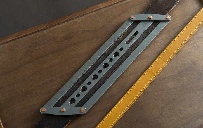 🎖️ Perforatrice per cinture in pelle regolabile | Strumento righello in acciaio inossidabile per cinture e cinturini