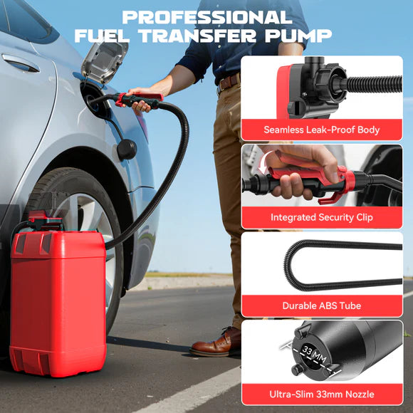 ✅ ⛽ Cordless Fuel Transfer Pump Compatible with DeWalt 20V & Milwaukee 18V Batteries