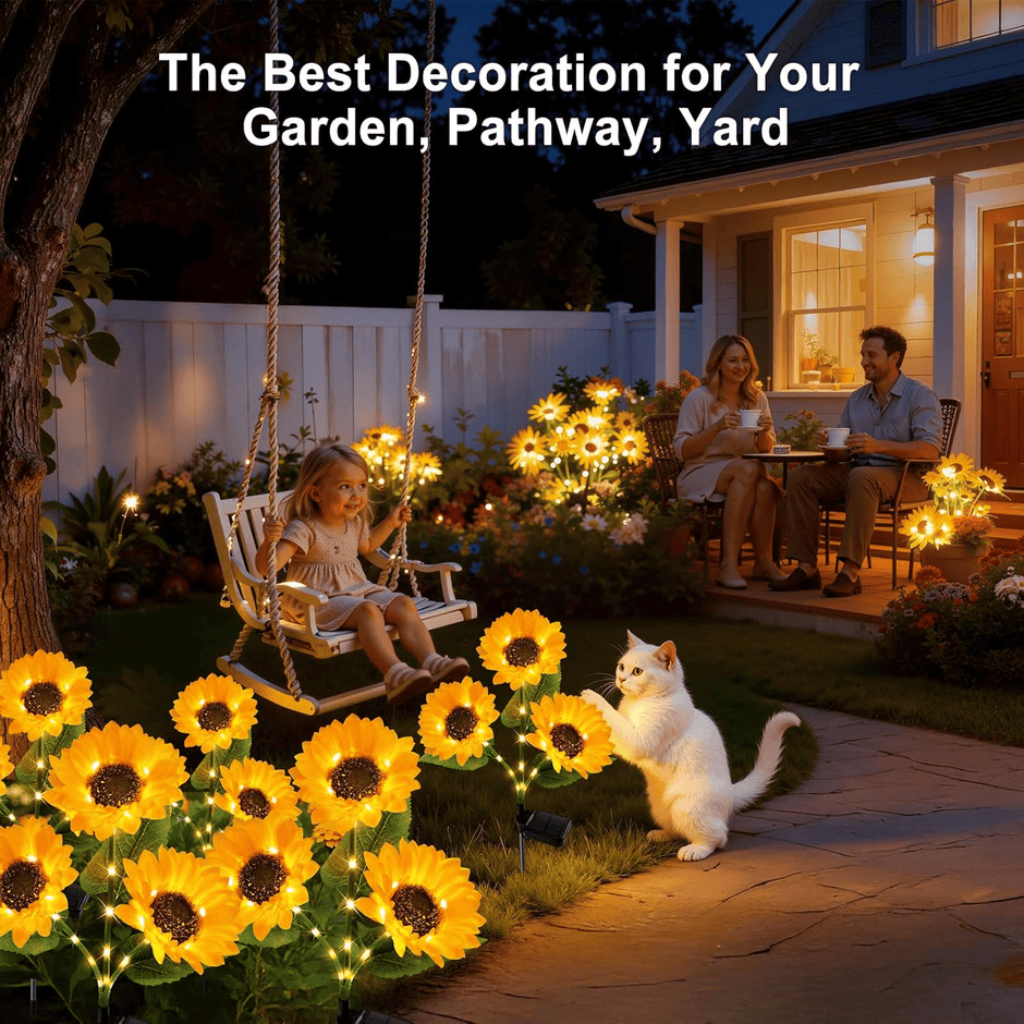 🌻Sunflower Solar Powered Lights for Garden（2PCS)