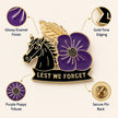 🎁 Limited Edition War Horse Purple Poppy 111th Anniversary Remembrance Brooch
