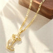 Cross & Prayer Hands Pendant Necklace