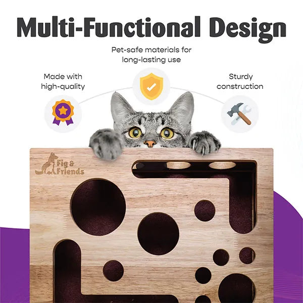 Now 49%OFF 🎁Cat Scratch Puzzle Enrichment Box: Stress Free Alternative to Clippers and Grinders