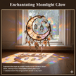 🌙Hand-Painted Moon and Floral Window Decor💖