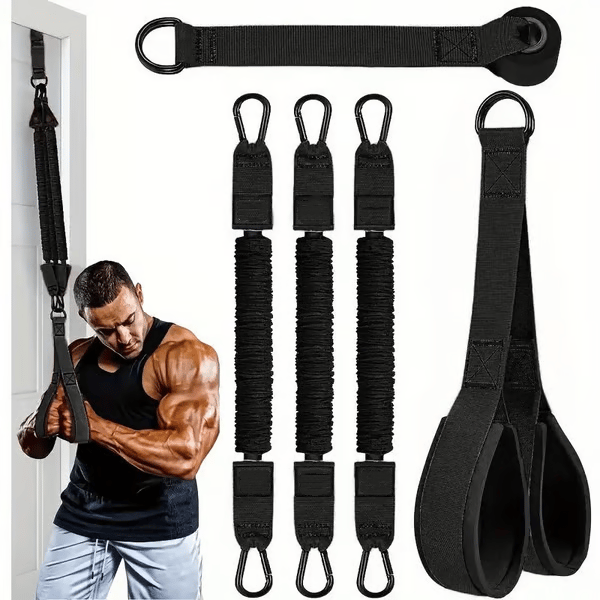 🔥💪 225LBS Heavy Duty Cable Resistance Band Home Gym Training Set